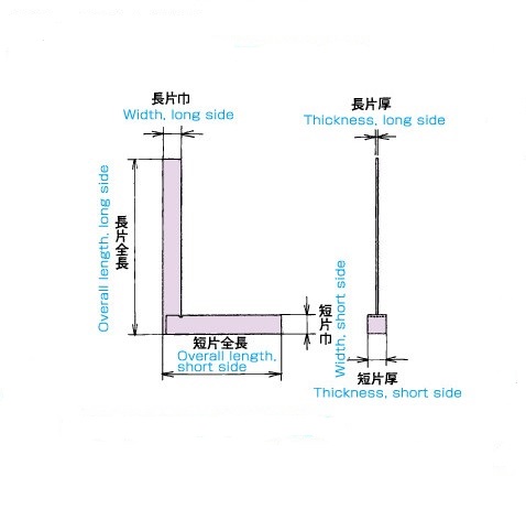 鋼製並スコヤー 台付の画像