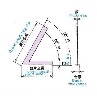 角度付台付定規  60度の画像
